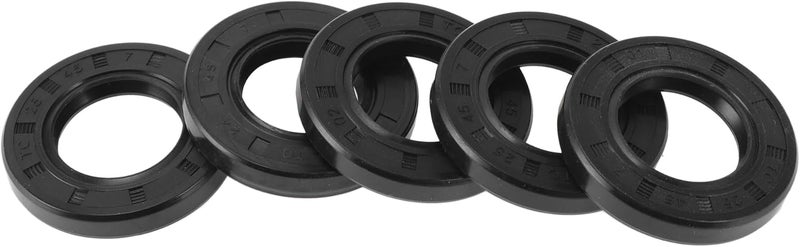 HEROFFIX 5 Pcs Rotary Shaft Seal High Pressure Oil Seal 25x45x7mm Black Nitrile 70 Durometer Rubber - Image 1